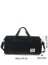 Letter Patch Decor Travel Bag Sporty