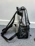 Medium Flap Backpack Clear Purse Design