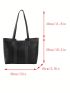 Medium Shoulder Tote Bag Double Handle Stitch Design