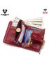 Genuine Leather Women's Wallet Coin Purse RFID Small Card Holder Fashion Chain Wallet