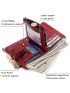 Genuine Leather Women's Wallet Coin Purse RFID Small Card Holder Fashion Chain Wallet