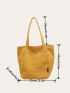 Medium Shopper Bag Double Handle Solid Color