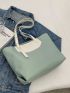 Colorblock Shoulder Tote Bag Medium Adjustable Strap