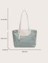 Colorblock Shoulder Tote Bag Medium Adjustable Strap