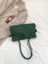 Minimalist Shoulder Tote Bag Small Nylon Green