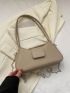 Minimalist Baguette Bag Medium Double Handle Khaki