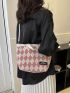 Geometric Pattern Shipper Bag Small Canvas