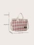 Geometric Pattern Shipper Bag Small Canvas