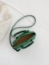 Litchi Embossed Dome Bag Small Green