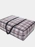 Plaid Travel Bag Oversized Contrast Binding Waterproof