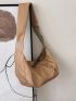 Minimalist Hobo Bag Oversized Canvas Zipper