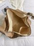 Minimalist Hobo Bag Oversized Canvas Zipper