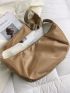 Minimalist Hobo Bag Oversized Canvas Zipper