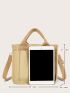 Patch Decor Square Bag Minimalist