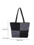 Two Tone Shoulder Tote Bag Large Capacity