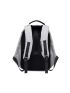 Colorblock Laptop Backpack Striped Detail With USB Charging Port