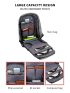 Colorblock Laptop Backpack Striped Detail With USB Charging Port