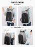 Colorblock Laptop Backpack Striped Detail With USB Charging Port