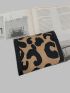 Leopard Pattern Multiple Card Slots Metal Decor Multi-Card Card Organizer for Storage Credit Cards