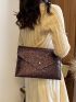 Medium Envelope Bag Glitter Chain Strap For Party