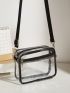 Mini Square Bag Clear PVC Adjustable Strap For Daily