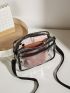 Mini Square Bag Clear PVC Adjustable Strap For Daily