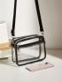 Mini Square Bag Clear PVC Adjustable Strap For Daily