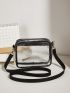 Mini Square Bag Clear PVC Adjustable Strap For Daily