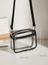 Mini Square Bag Clear PVC Adjustable Strap For Daily