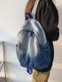 Ombre Classic Backpack Denim Adjustable Strap For Daily