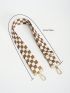 Two Tone Bag Strap Checkered Pattern