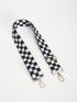 Adjustable Bag Strap Polyester Plaid Pattern