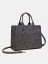 Small Top Handle Bag Gray Minimalist For Daily