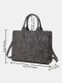 Small Top Handle Bag Gray Minimalist For Daily