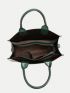 Small Top Handle Bag Green Minimalist For Daily