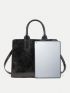 Small Top Handle Bag Black Minimalist For Daily