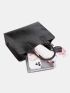 Small Top Handle Bag Black Minimalist For Daily