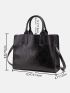 Small Top Handle Bag Black Minimalist For Daily