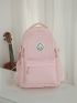 Medium Classic Backpack Expression Patch Pocket Front For School