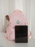 Medium Classic Backpack Expression Patch Pocket Front For School