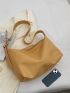 Medium Hobo Bag Yellow Minimalist Adjustable Strap For Daily