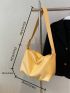 Medium Hobo Bag Yellow Minimalist Adjustable Strap For Daily