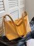 Medium Hobo Bag Yellow Minimalist Adjustable Strap For Daily