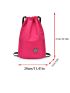 Letter Patch Decor Drawstring Backpack Medium Neon Pink