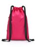 Letter Patch Decor Drawstring Backpack Medium Neon Pink