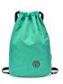 Letter Patch Decor Drawstring Backpack Medium Green