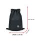 Letter Patch Decor Drawstring Backpack Medium Black