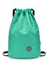 Letter Patch Decor Drawstring Backpack Medium Green