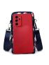 Multi-function Mobile Phone Bag Three Zipper Pockets Coin Purse Key Case Crossbody Sports Bag