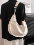 Minimalist Hobo Bag Oversized White